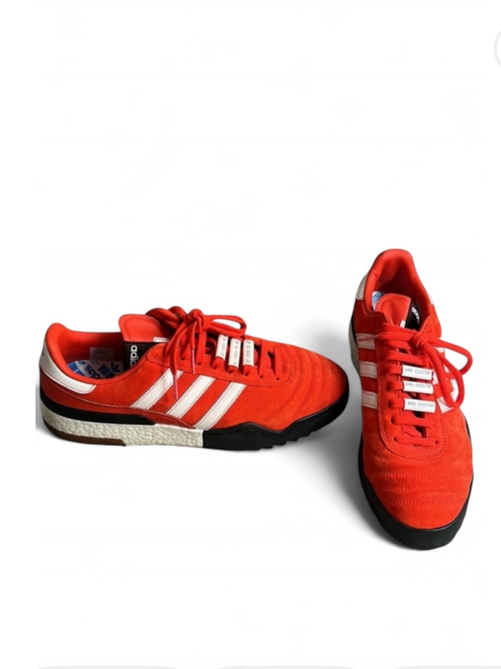 Adidas x Alexander Wang Originals Bball Soccer Low Top Orange Suede Sneakers